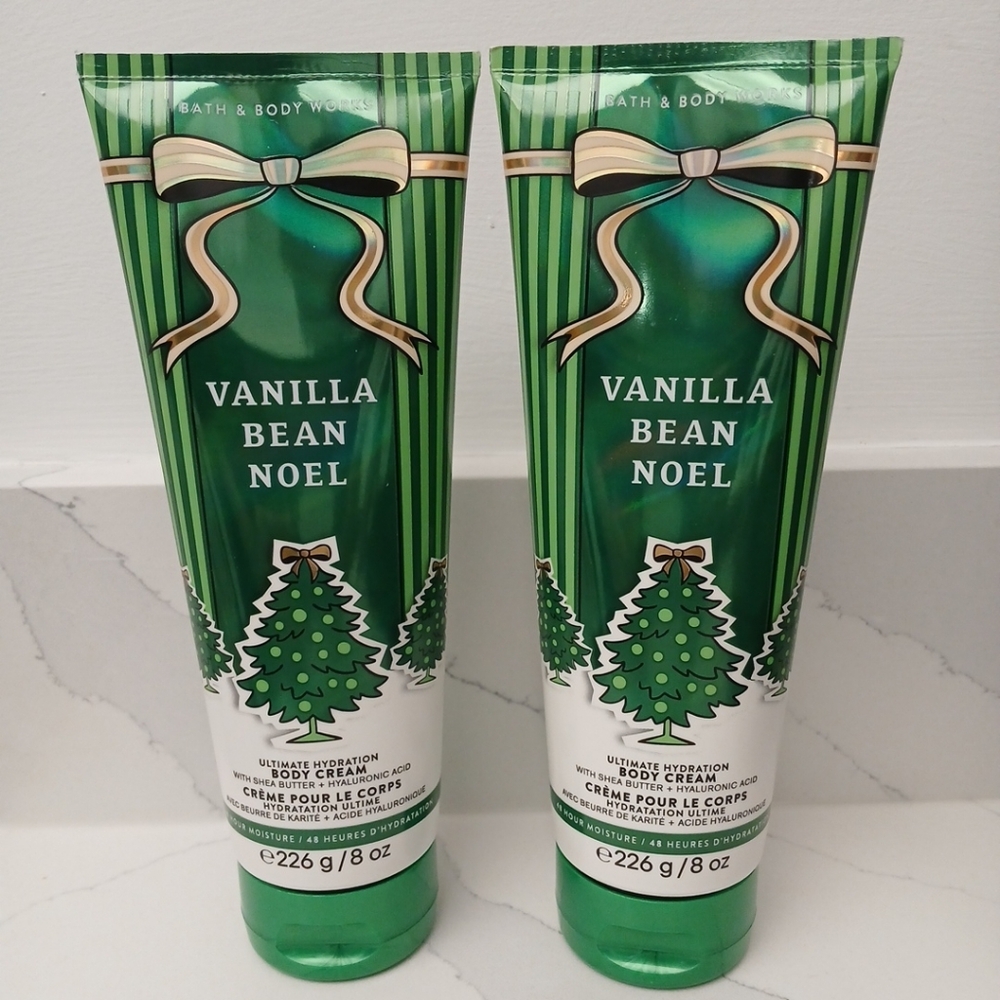 Bath & Body Works Vanilla Bean Noel Body Cream - Festive Green